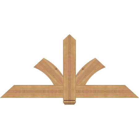 Ekena Millwork Redmond Smooth Timber Gable Bracket, Western Red Cedar, 60"W x 27"H x 1 1/2"D x 5 1/2"F, 11/12 Pitch GBW060X27X0206RED00SWR